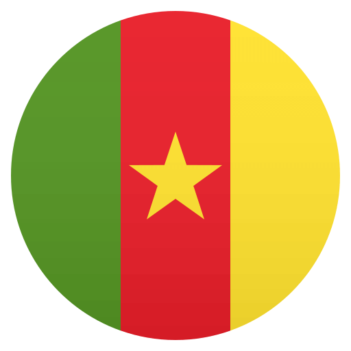 Flag: Cameroon as drawn by JoyPixels in 4.5