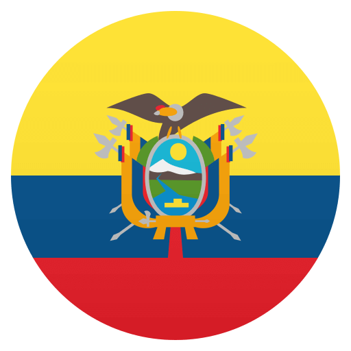 Flag: Ecuador as drawn by JoyPixels in 4.5