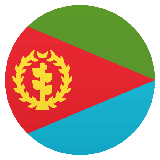 Flag: Eritrea as drawn by JoyPixels in 4.5