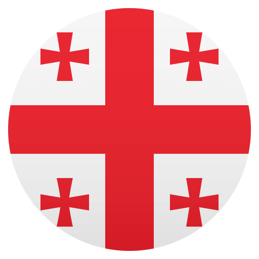 Flag: Georgia as drawn by JoyPixels in 4.5