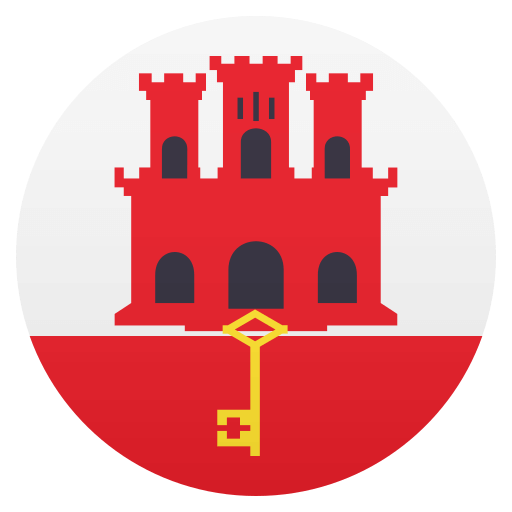 Flag: Gibraltar as drawn by JoyPixels in 4.5