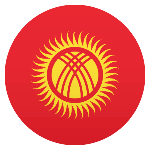 Flag: Kyrgyzstan as drawn by JoyPixels in 4.5