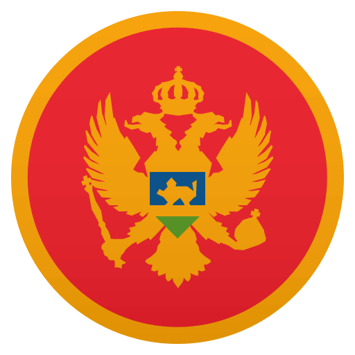 Flag: Montenegro as drawn by JoyPixels in 4.5