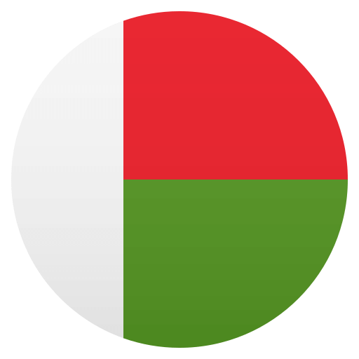 Flag: Madagascar as drawn by JoyPixels in 4.5