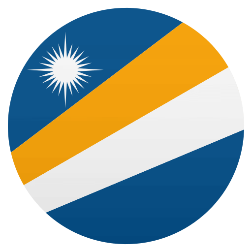 Flag: Marshall Islands as drawn by JoyPixels in 4.5