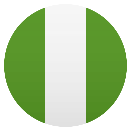 Flag: Nigeria as drawn by JoyPixels in 4.5