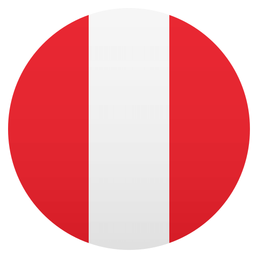 Flag: Peru as drawn by JoyPixels in 4.5