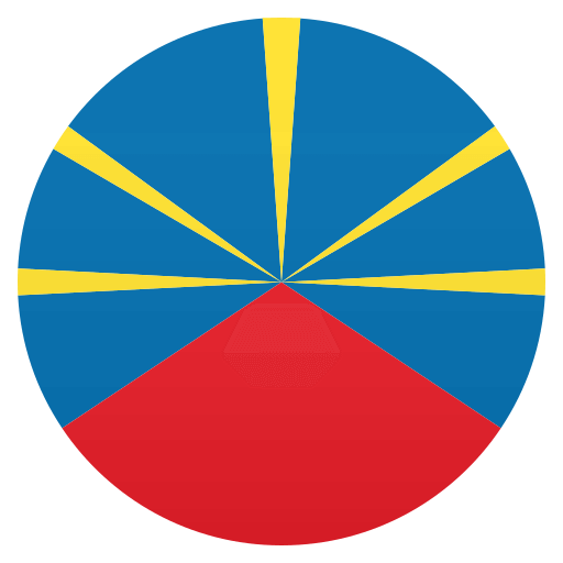 Flag: Réunion as drawn by JoyPixels in 4.5