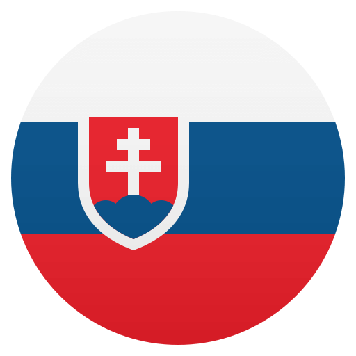 Flag: Slovakia as drawn by JoyPixels in 4.5
