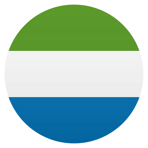 Flag: Sierra Leone as drawn by JoyPixels in 4.5
