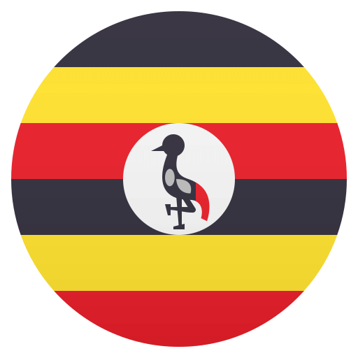 Flag: Uganda as drawn by JoyPixels in 4.5