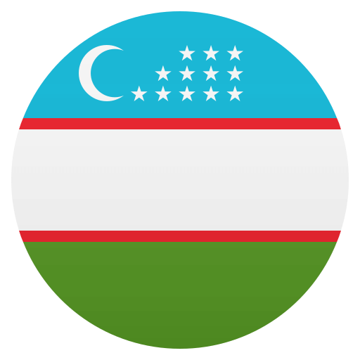 Flag: Uzbekistan as drawn by JoyPixels in 4.5