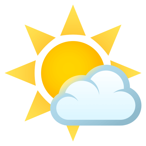 Sun Behind Small Cloud as drawn by JoyPixels in 4.5