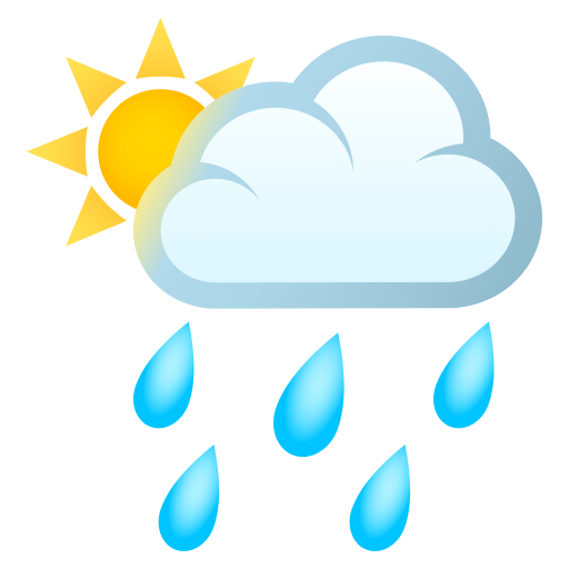 Sun Behind Rain Cloud as drawn by JoyPixels in 4.5
