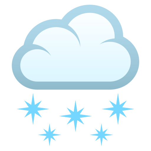 Cloud with Snow as drawn by JoyPixels in 4.5