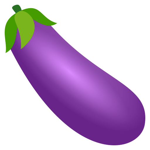 Eggplant as drawn by JoyPixels in 4.5