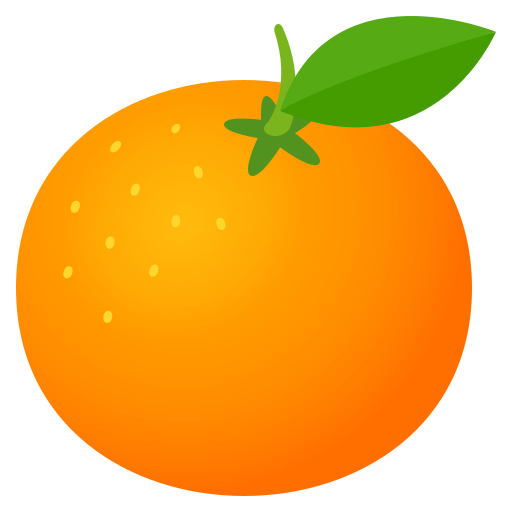 Tangerine as drawn by JoyPixels in 4.5