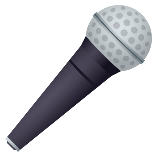 Microphone as drawn by JoyPixels in 4.5