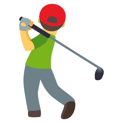 Person Golfing as drawn by JoyPixels in 4.5