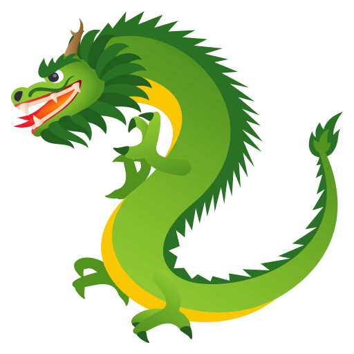 Dragon as drawn by JoyPixels in 4.5