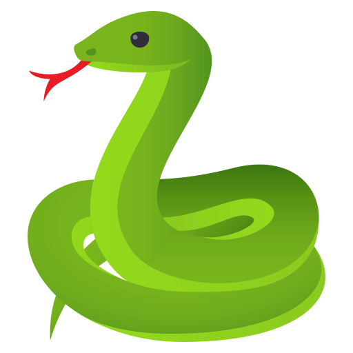 Snake as drawn by JoyPixels in 4.5