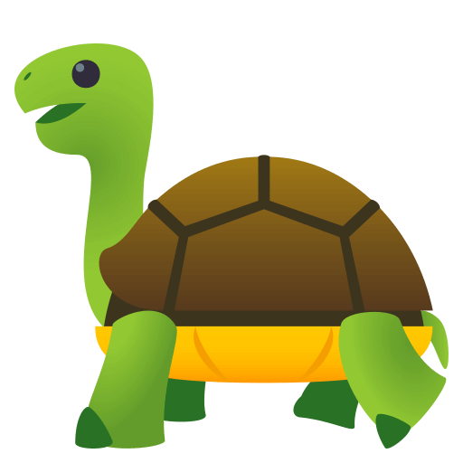 Tartaruga as drawn by JoyPixels in 4.5