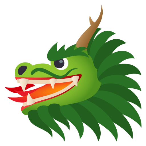 ドラゴンの顔 as drawn by JoyPixels in 4.5