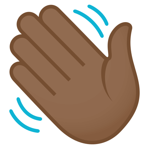 Waving Hand: Medium-Dark Skin Tone, the previous design