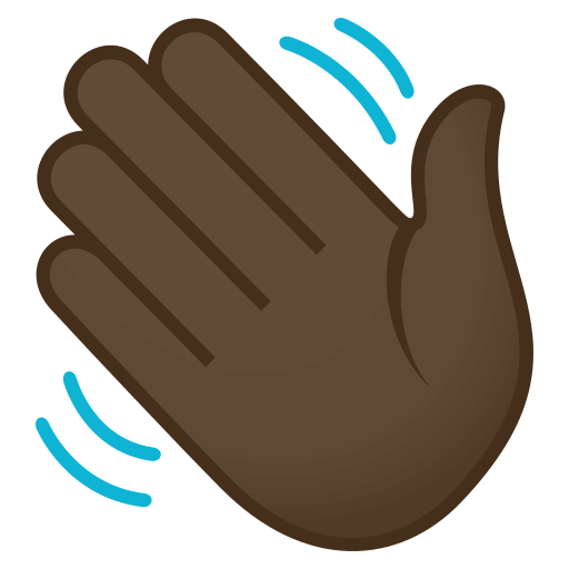 Waving Hand: Dark Skin Tone, the previous design
