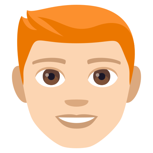 Man: Light Skin Tone, Red Hair, the previous design