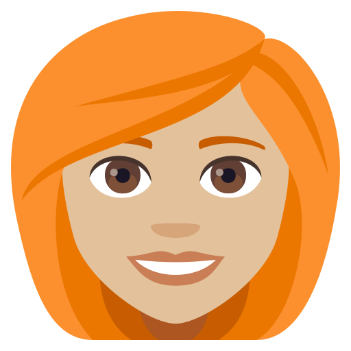 Woman: Medium-Light Skin Tone, Red Hair, the previous design