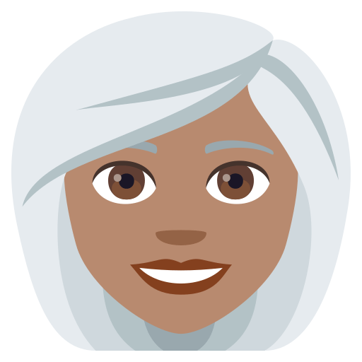Woman: Medium Skin Tone, White Hair, the previous design