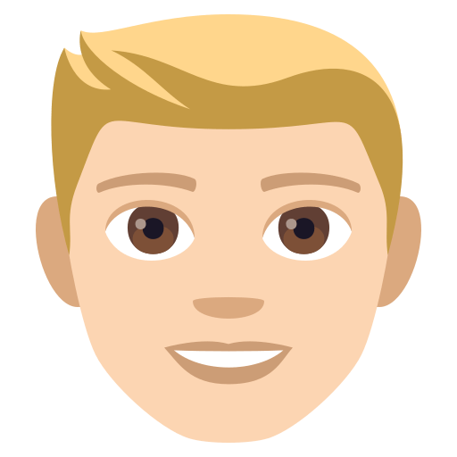 Man: Light Skin Tone, Blond Hair, the previous design