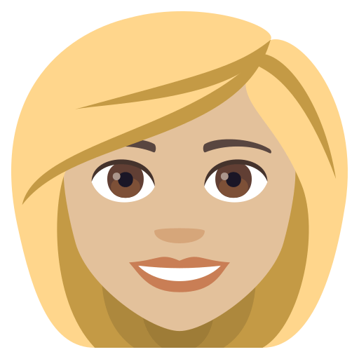 Woman: Medium-Light Skin Tone, Blond Hair, the previous design