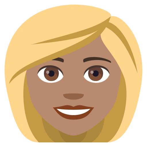 Woman: Medium Skin Tone, Blond Hair, the previous design