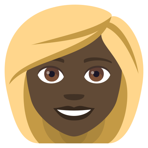 Woman: Dark Skin Tone, Blond Hair, the previous design
