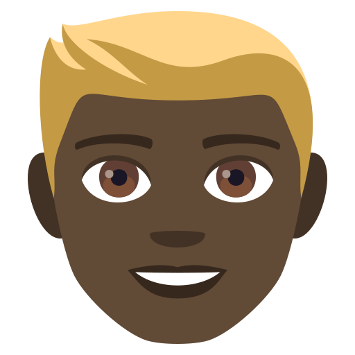 Person: Dark Skin Tone, Blond Hair, the previous design