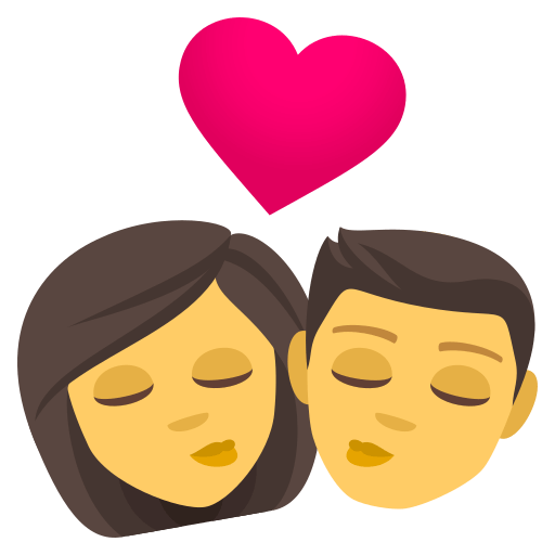 Kiss as drawn by JoyPixels in 4.5