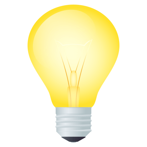 Light Bulb as drawn by JoyPixels in 4.5