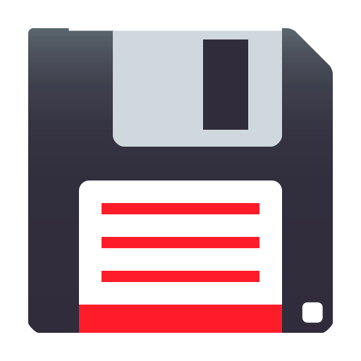 Floppy Disk as drawn by JoyPixels in 4.5