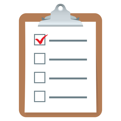 Clipboard as drawn by JoyPixels in 4.5