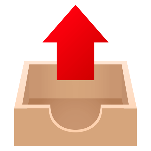 Outbox Tray as drawn by JoyPixels in 4.5
