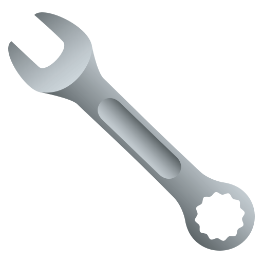 Wrench as drawn by JoyPixels in 4.5