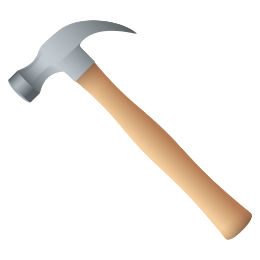 Hammer as drawn by JoyPixels in 4.5
