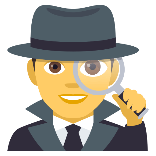 Detective as drawn by JoyPixels in 4.5