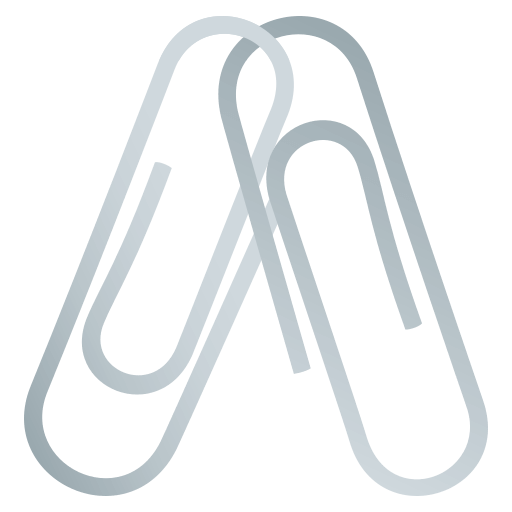 Linked Paperclips as drawn by JoyPixels in 4.5