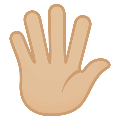 Hand with Fingers Splayed: Medium-Light Skin Tone, the previous design