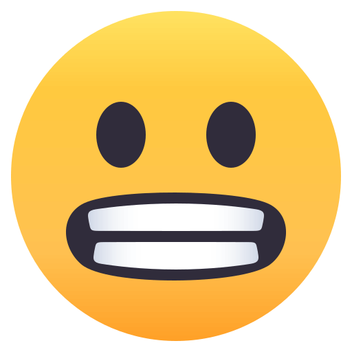 Grimacing Face, the previous design