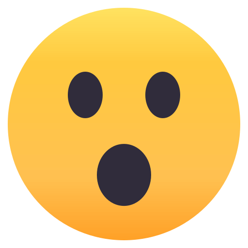 Face with Open Mouth as drawn by JoyPixels in 4.5