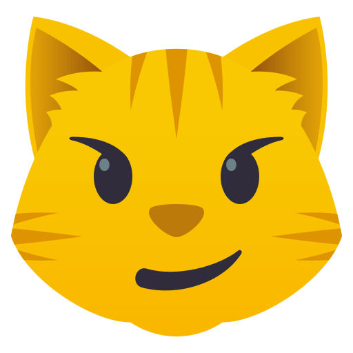 Cat with Wry Smile as drawn by JoyPixels in 4.5